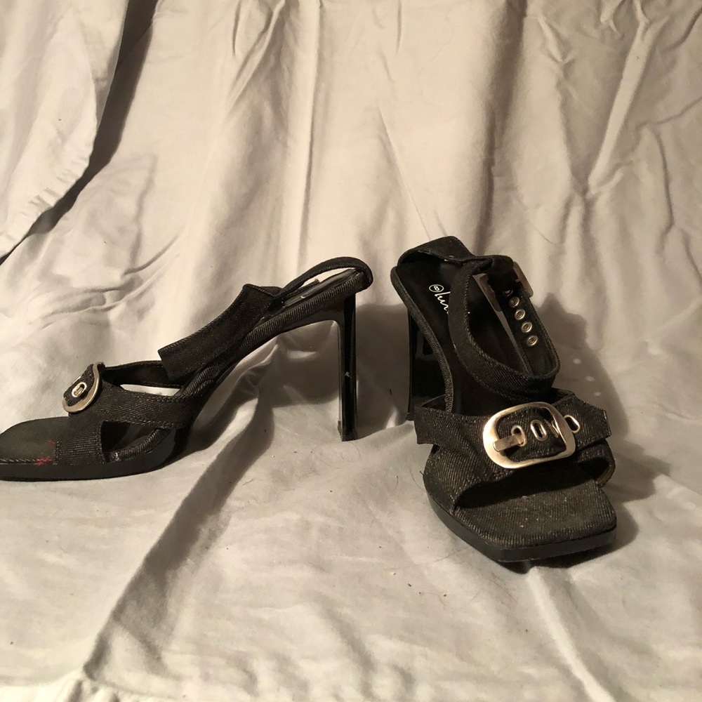 Luichiny denim rectangular heels - Picture 2 of 4